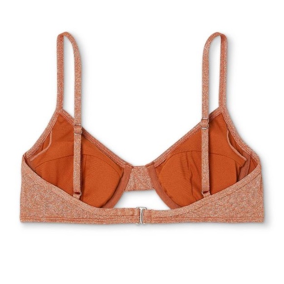 New Xhilaration Copper Metallic Texture Underwire + Cheeky Bikini Set - Picture 6 of 11